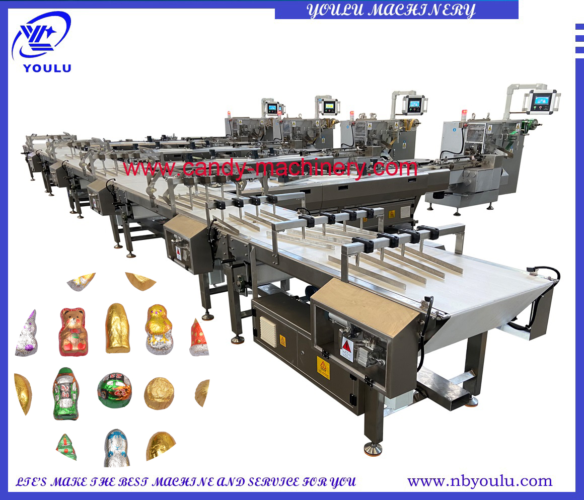 Full Automatic Chocolate Foil Packing Machine With 4 Packing Station